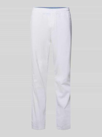 Tom Tailor Gerade Hose aus Leinen-Baumwoll-Mix in Weiss, Gr&ouml;&szlig;e XXXL