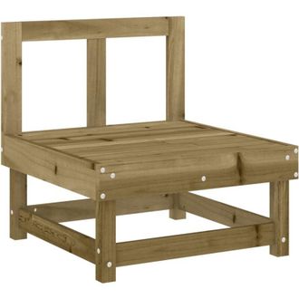 vidaXL Garden Middle Sofa Impregnated Wood Pine Vidaxl