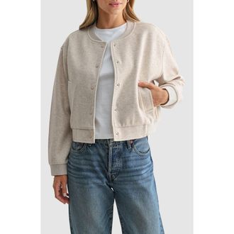 All in Favor Snap-Front Bomber Jacket in Oatmeal at Nordstrom, Size X-Large