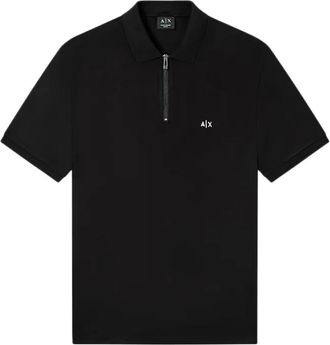 A|X Armani Exchange Tops, Heren, Zwart, L, Slim Zip Polo