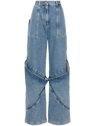 The Attico Denim Wide Leg Jeans