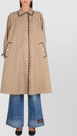 Gucci reversible plaid coat side pockets