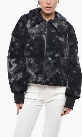 Yohji Yamamoto Flocced Nylon Padded Cropped-Fit Jacket size Xl