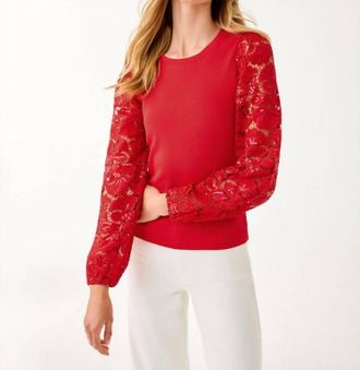 Lilly Pulitzer Bryant Knit Top In Cranberry Red
