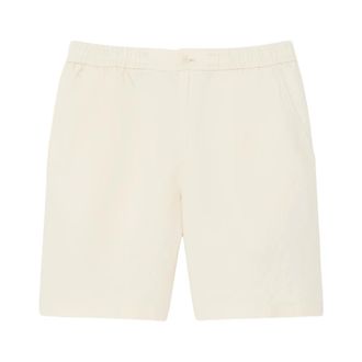 Lacoste Casual Shorts, male, Beige, Size: XL Regular Fit Linen Blend Twill Shorts