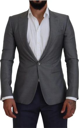 Dolce & Gabbana Blazers - Heren - Blazers - Grijs - S - Wol - Jassen
