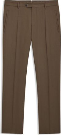 BOSS Regular-fit trousers in virgin and textured wool