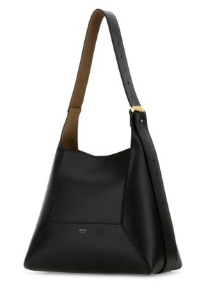 Jimmy Choo London Womens Black Leather Diamond Shoulder Bag Blackgold Borse A Mano