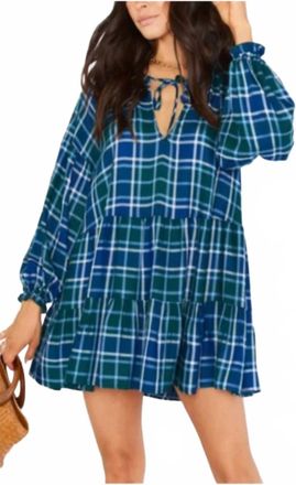 Show me your Mumu Ainsley Mini Dress In Blue Plaid