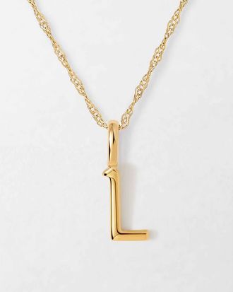 Edge of Ember Solid Gold Initial Necklace at Nordstrom, Size 17