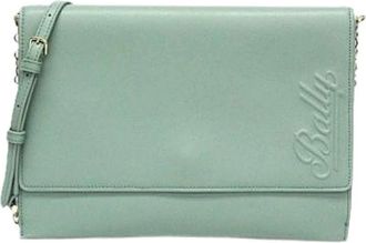 Bally Tweedehands leren schoudertassen - Dames - Vintage Clutch - Groen - ONE Size - Leer - Vintage