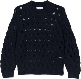 Isabel Marant Aurelia sweater - women - Alpaca Wool/Recycled Polyamide/Elastane - 1 - Blue