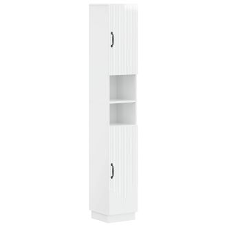 vidaXL Armario De Ba&ntilde;o Con Estante Abierto Hoorn Blanco Brillante Vidaxl