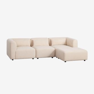 Sklum Sof&aacute; Modular De 3 Piezas Con Puff Fogler Sklum