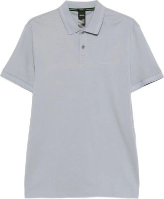 BOSS Polo a maniche corte con logo - Grigio
