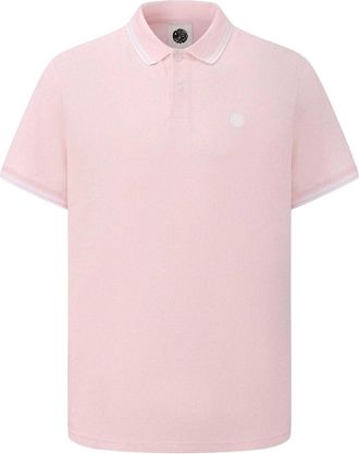 Pretty Green Heren Poloshirt met Tip (Lichtroze)