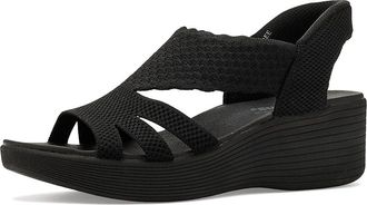 Skechers Parallel Lite - Summer Invite Hands Free Slip-ins Womens Wedge Shoes Black/Black : 6.5 B - Medium, Textile