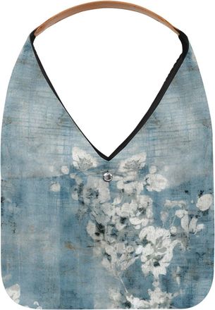 Generic Blue Vintage Mottled Texture Reusable Lightweight Grocery Bags - Foldable Into Compact Pouch, Washable & Sturdy, Multipurpose for Shopping and Travel