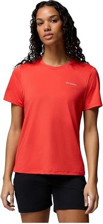 Columbia Wild Springstm Short Sleeve Womens Clothing Poppy Red : 2XL, Elastane/Polyester
