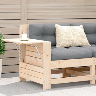 vidaXL Sof&aacute; De Jard&iacute;n Con Reposabrazos Y Coj&iacute;n Madera Maciza De Pino Vidaxl