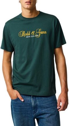 Rodd & Gunn Wendon Valley Embroidered Logo T-Shirt in Forest at Nordstrom, Size Xxx-Large