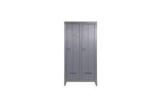 Woood Armario de 2 puertas en madera gris