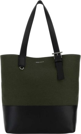 Alexander McQueen T-Bar Shopper - Heren - Shoppers - Groen - ONE Size - Tassen