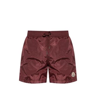 Moncler Drawstring Logo Patch Swim Shorts