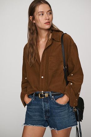 Citizens Of Humanity Kayla 100% Cotton Corduroy Shirt Top