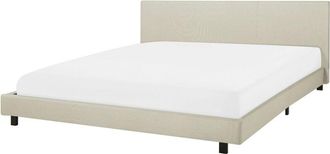 Beliani Cama De Agua Moderna Con Colch&oacute;n De Tela Beige 180 X 200 Cm Albi
