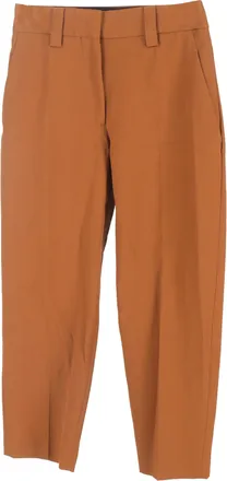 Acne Studios Acne Studios getailleerde broek met hoge taille in roestbruin polyester