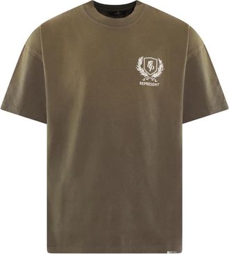 Represent Represent, Tops, Heren, Bruin, L, Crest T-shirt voor heren