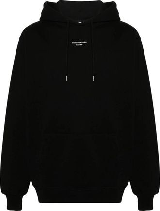 Dr&ocirc;le de Monsieur Le Hoodie Slogan - Heren - Hoodies - Zwart - S - Katoen - Hoodies & sweatvesten