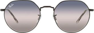 Ray-Ban Jack 53mm Round Sunglasses in Black at Nordstrom