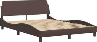 vidaXL Vidaxl - Estructura de cama sin colchón cuero sintético marrón 120x200cm