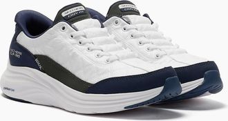 Skechers Womens Skechers Slip-Ins Contour Foam Cozy Fit Womens White/Navy Trainers - Size: 6
