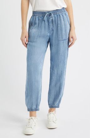 Beach Lunch Lounge Andi Chambray Drawstring Joggers in Medium Wash at Nordstrom, Size X-Small