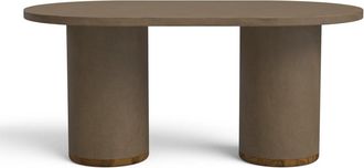 Hannun Mesa de comedor de microcemento en color tierra 160 cm