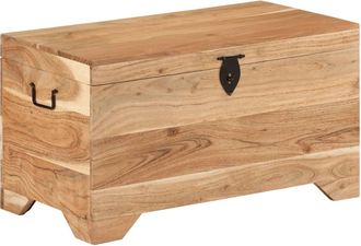 vidaXL Cofre De Almacenamiento De Madera De Acacia Maciza Vidaxl