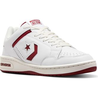 Converse Weapon Oxford Sneaker in White/White/Park Red at Nordstrom Rack, Size 7