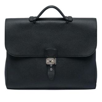 Herm&egrave;s Pre-owned Sac a Depeches 38 - Dames - Pre-owned - Zwart - Maat: ONE Size Leer