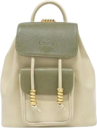 Loewe Pre-owned Backpacks, female, Beige, Size: ONE SIZE Pre-owned Backpack