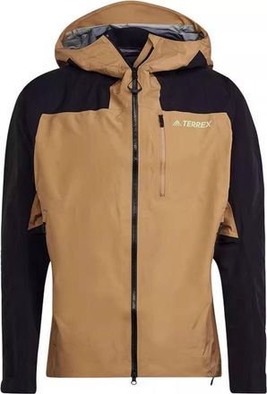 adidas Terrex Techrock GORE-TEX PRO Rain Jacket Asia Sizing Tan Black HA5517