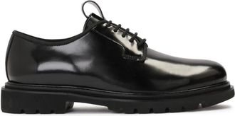 Kazar Minimalistische Derby schoenen met dikke zool - Heren - Nette schoenen - Zwart - 44 EU - Leer - Schoenen