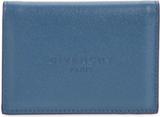 Givenchy Leather Business Card Holder in Military Blue at Nordstrom