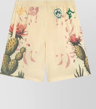 Barrow cotton bermuda shorts cactus pattern pockets