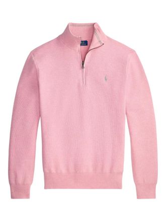 Polo Ralph Lauren knit quarter-zip sweatshirt - Pink