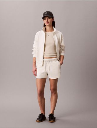 Calvin Klein Jeans Calvin Klein Womens Logo Tape Terry Shorts - White - XL