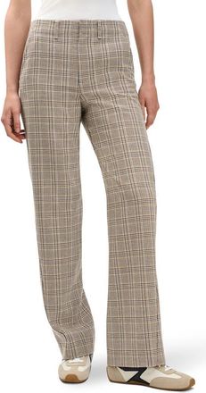 Rag & Bone Shea Plaid Wool Blend Pants in Tan Multi at Nordstrom, Size 10