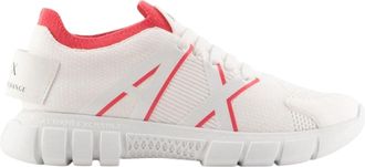 A|X Armani Exchange Dames/Dames Contrast Mesh Trainers (Wit/Roze)